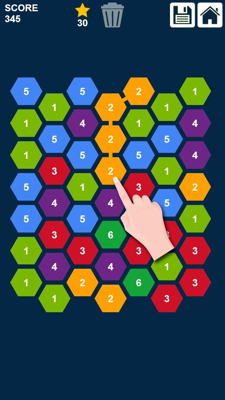 Hexagons: Connect and Merge Numbers (itch) - кадр 1