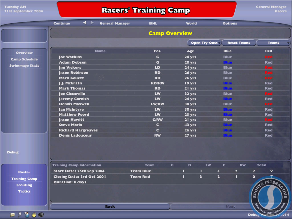 NHL Eastside Hockey Manager 2005 - кадр 3