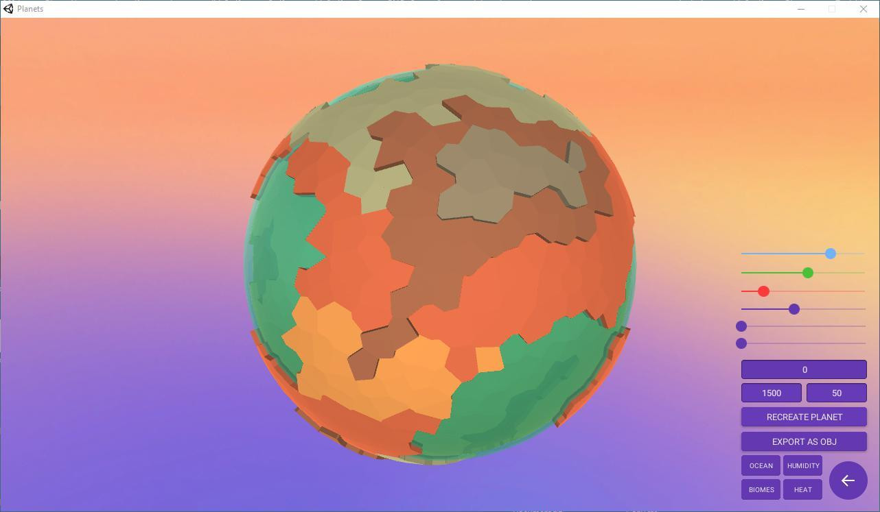 Procedural Voronoi Planets (itch) - кадр 1