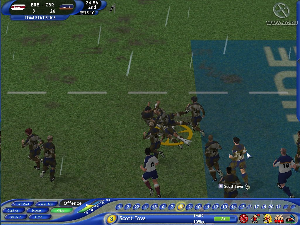 Pro Rugby Manager 2004 - кадр 5
