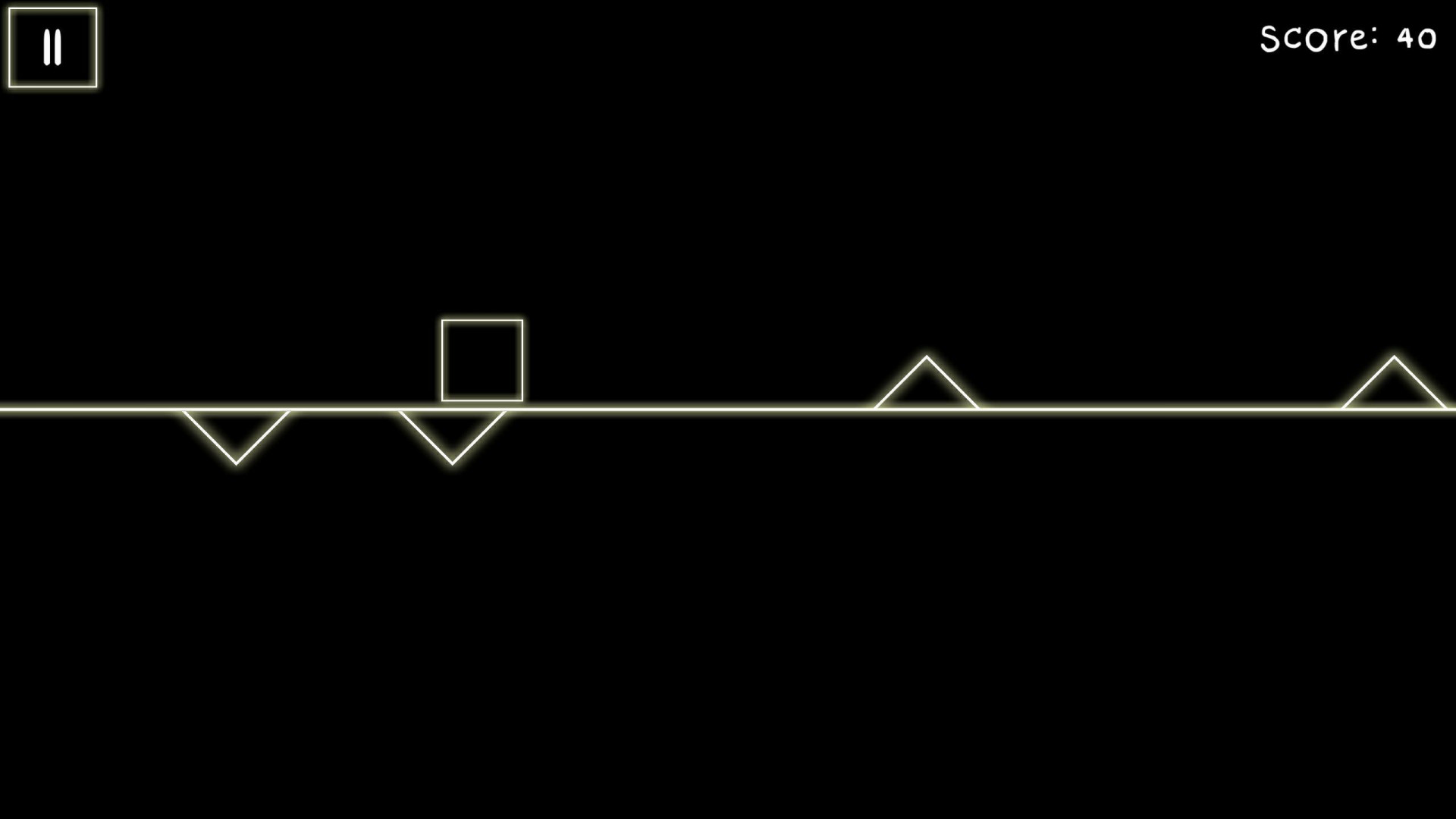 Infinite 2d line runner - avoid triangle obstacles - ready for release hypercasual game (itch) - кадр 1