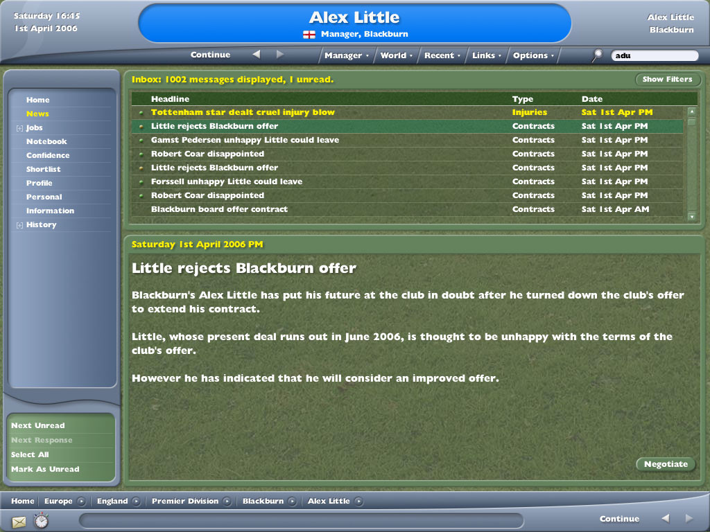Football Manager 2006 - кадр 4