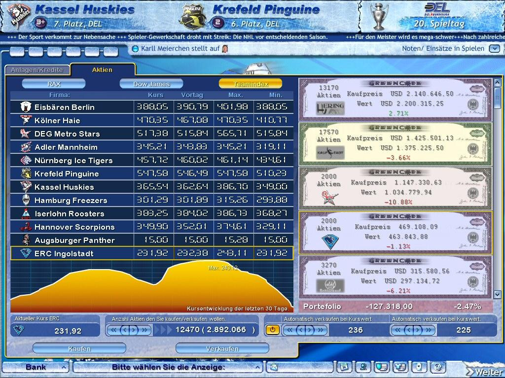 Ice Hockey Club Manager 2005 - кадр 5