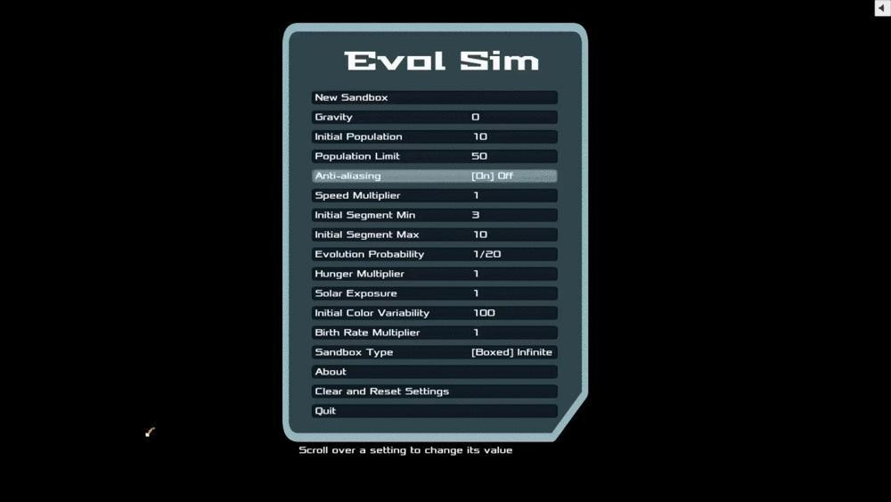 Evol Sim: Evolution Simulator (itch) - кадр 1