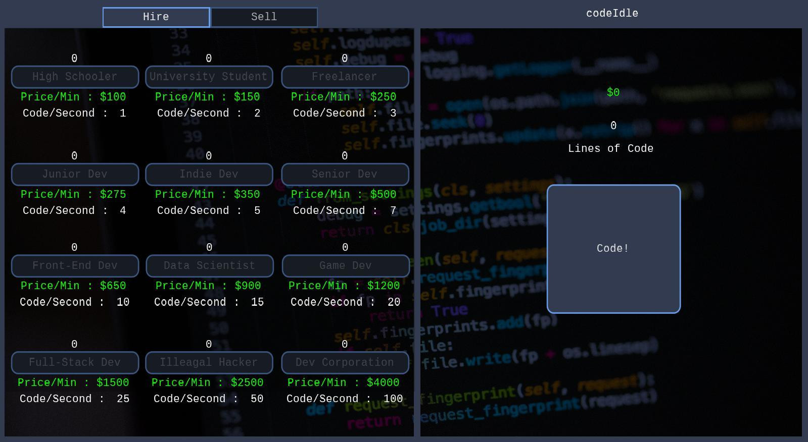 codeIdle (itch) - кадр 1