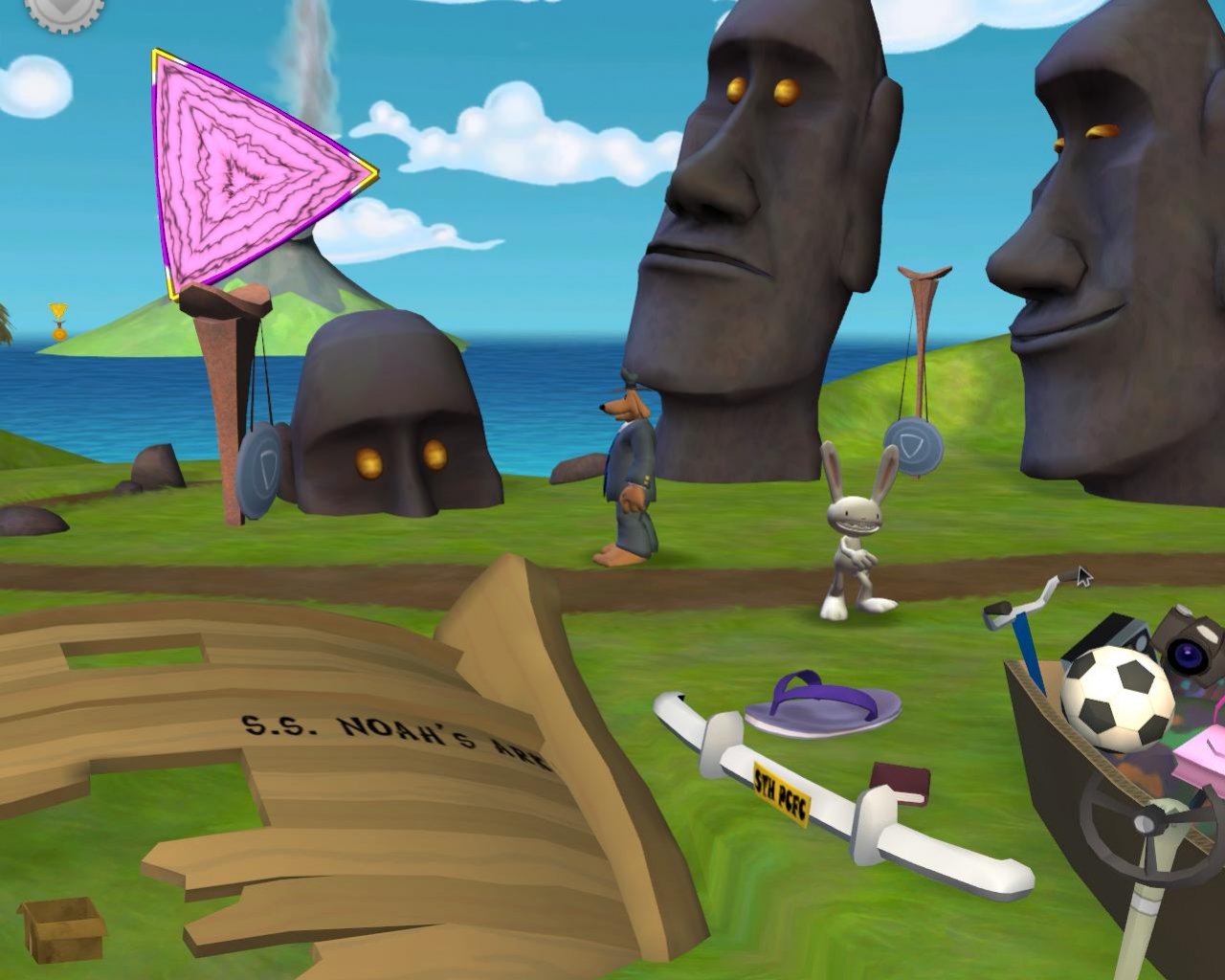Sam & Max: Season 2 - Episode 2 - Moai Better Blues - кадр 3