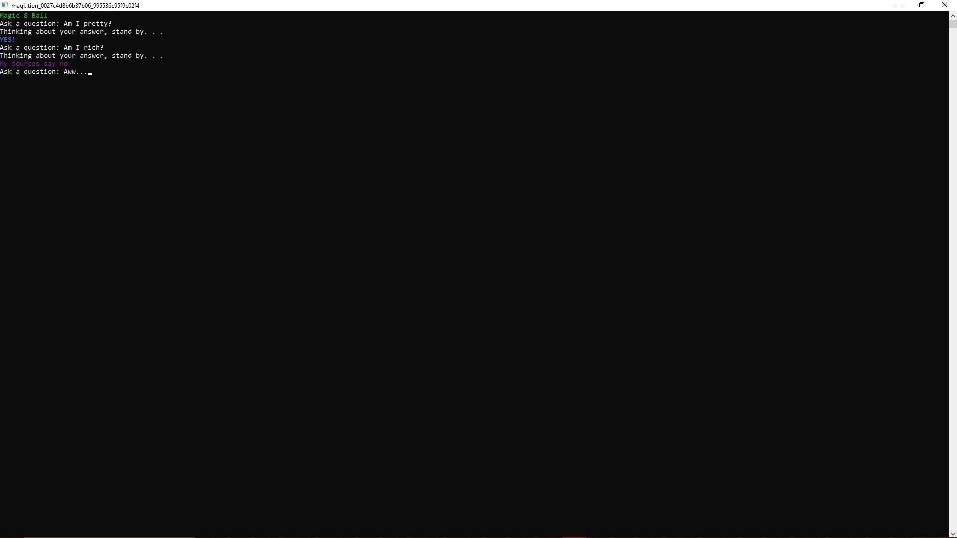 Magic 8 Ball (Windows only) (itch) - кадр 1