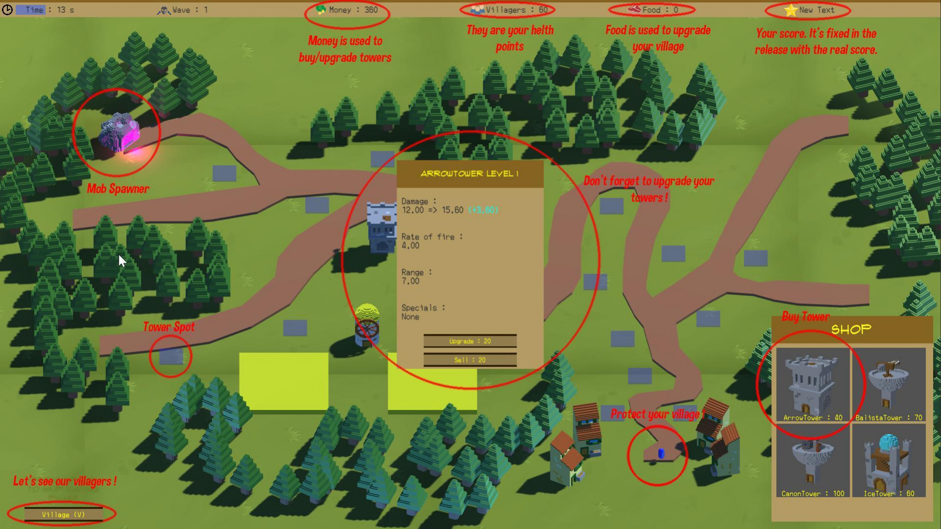 Transmute your villagers TD (itch) - кадр 1