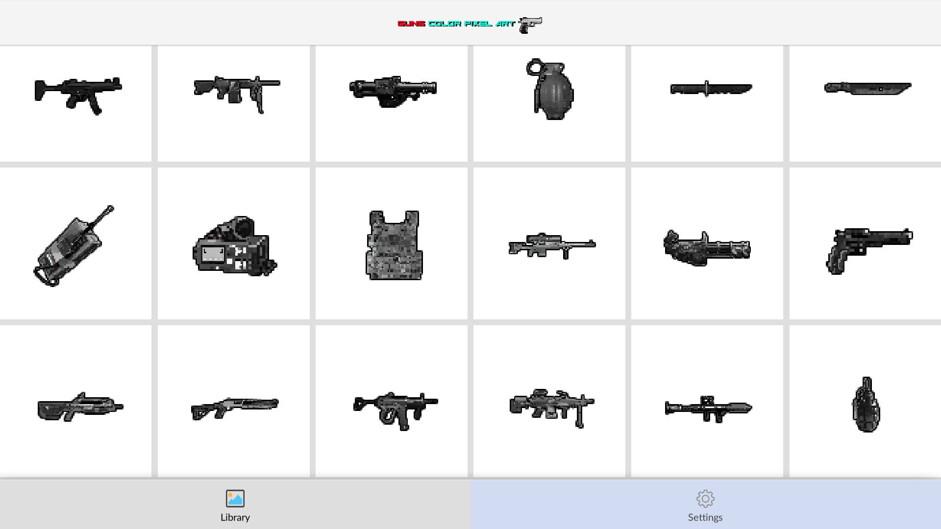 Guns Color Pixel Art - кадр 2