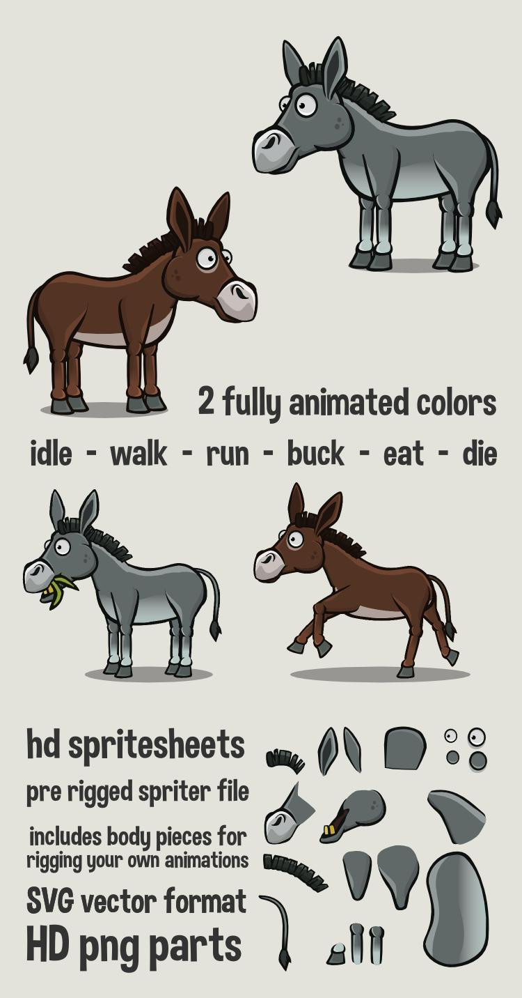 Animated donkey (itch) - кадр 1