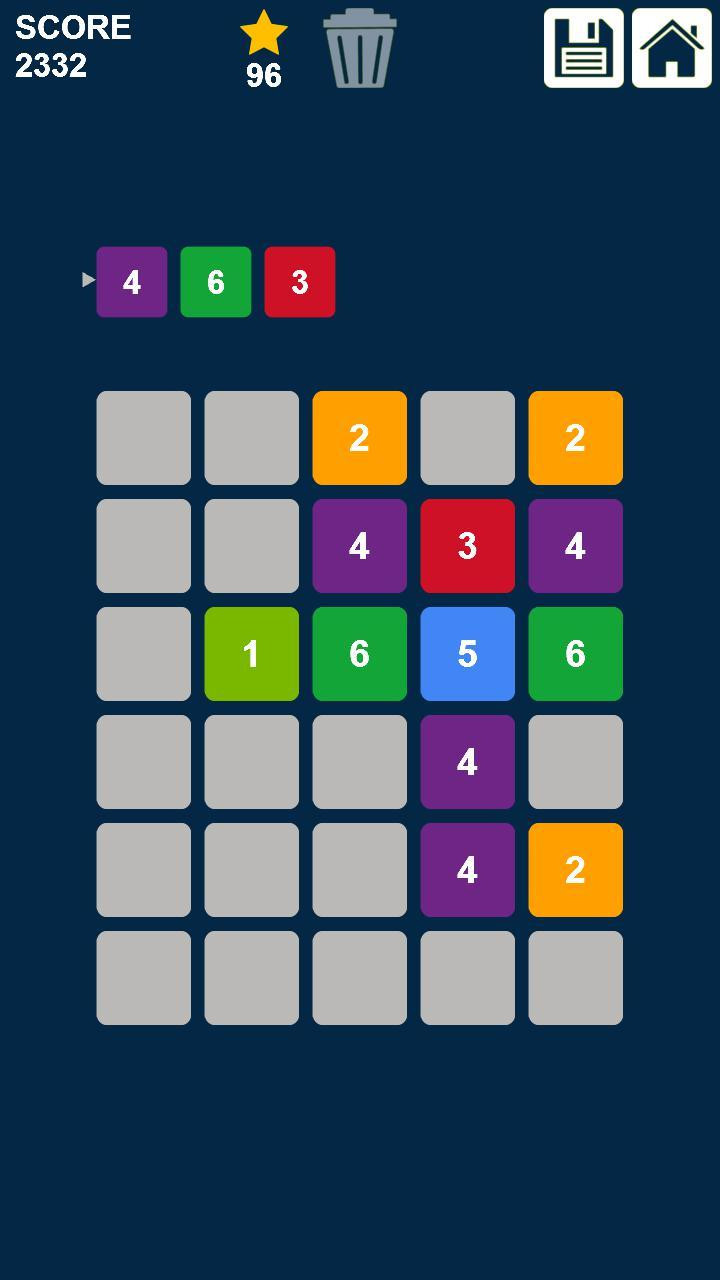 Slide n Clear Numbers: Match 3 Number Puzzle (itch) - кадр 1