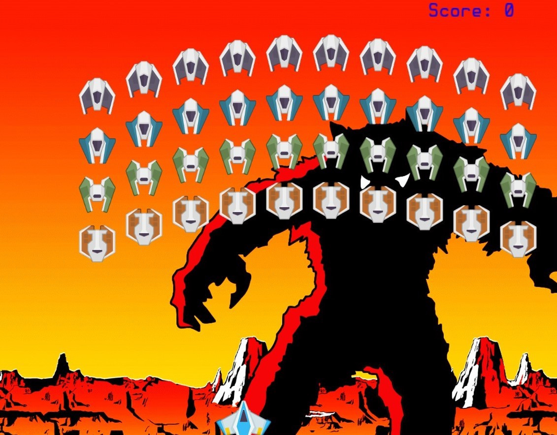 Space Invaders (itch) (DemonMarshmallow) - кадр 1