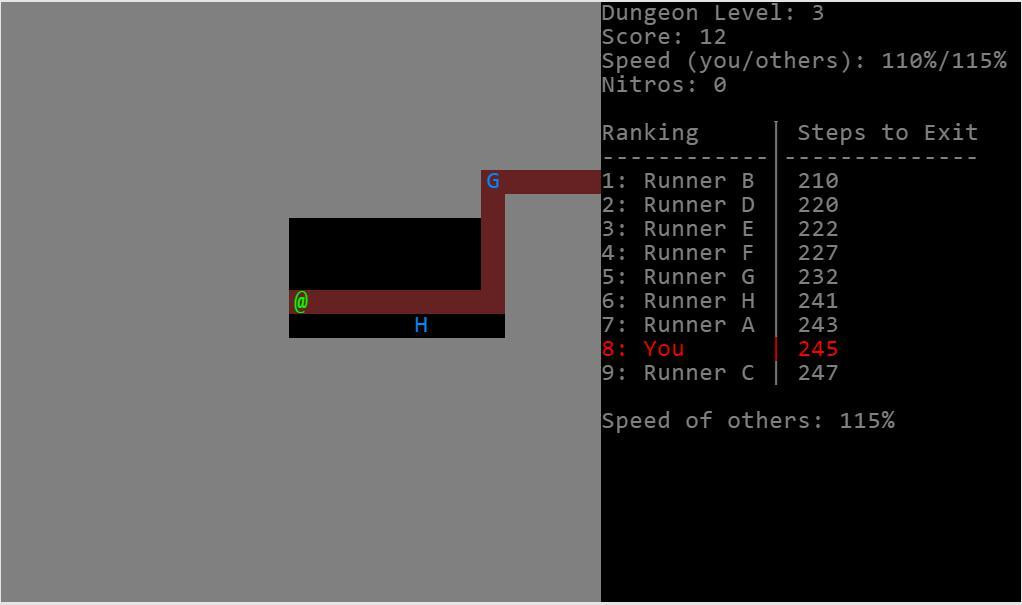RunToTheStairs ASCII only Version (itch) - кадр 2
