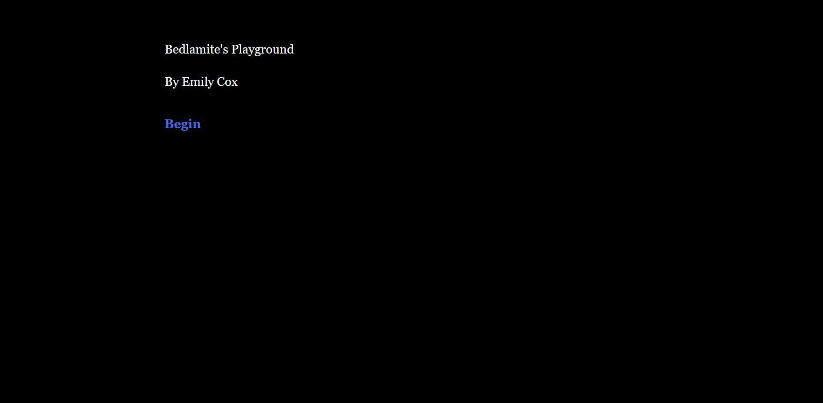 Bedlamite's Playground (itch) - кадр 1
