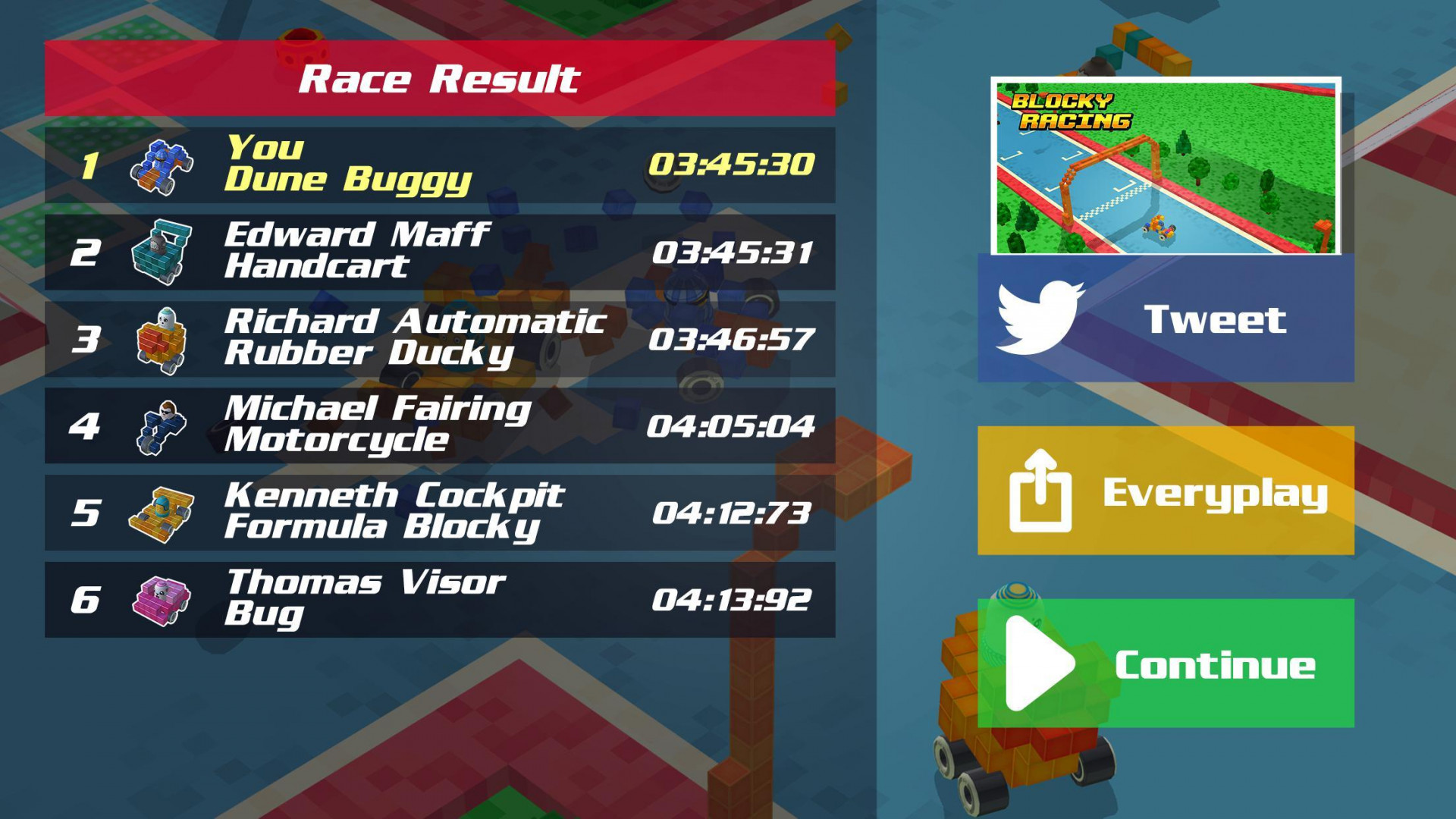 Blocky Racing (itch) - кадр 2