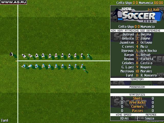 Total Soccer 2000 - кадр 2