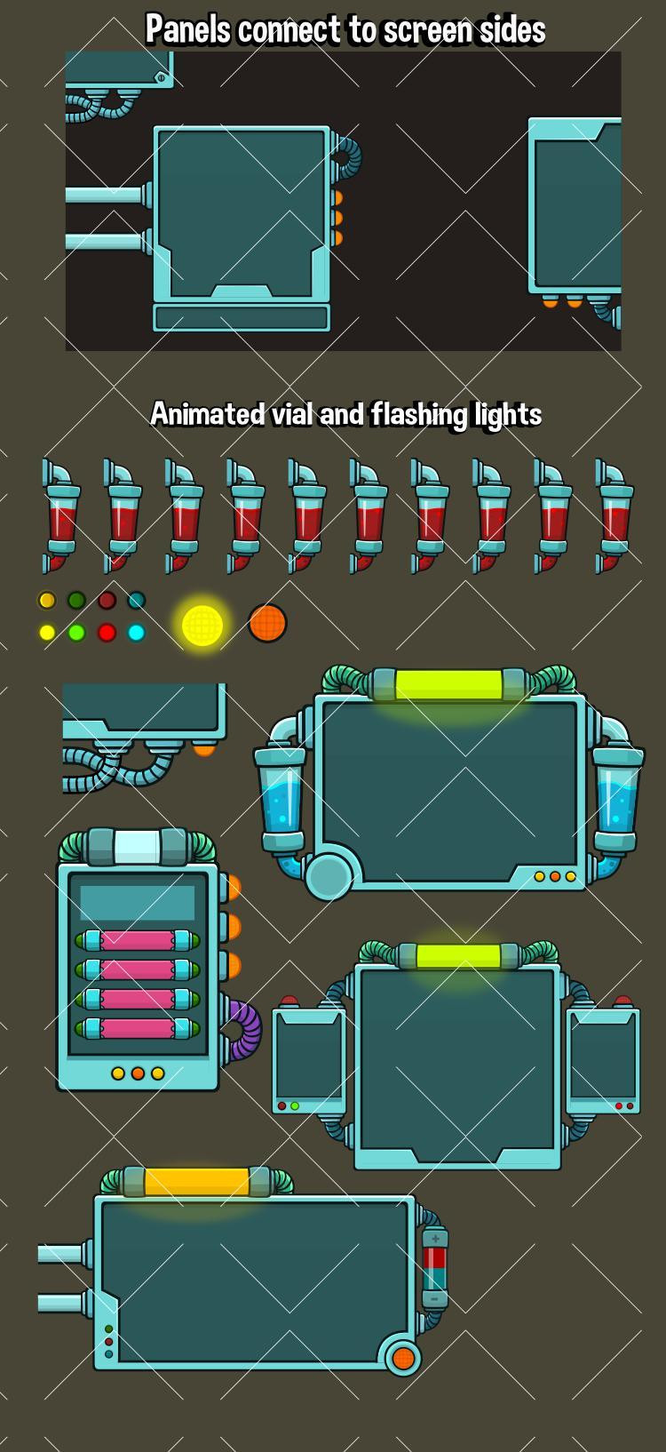 Science themed game user interface (itch) - кадр 2
