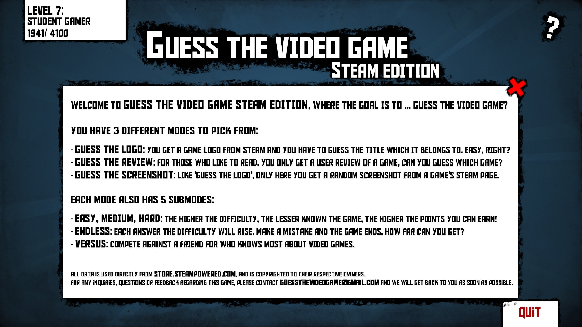 Guess The Video Game -Steam edition (itch) - кадр 1