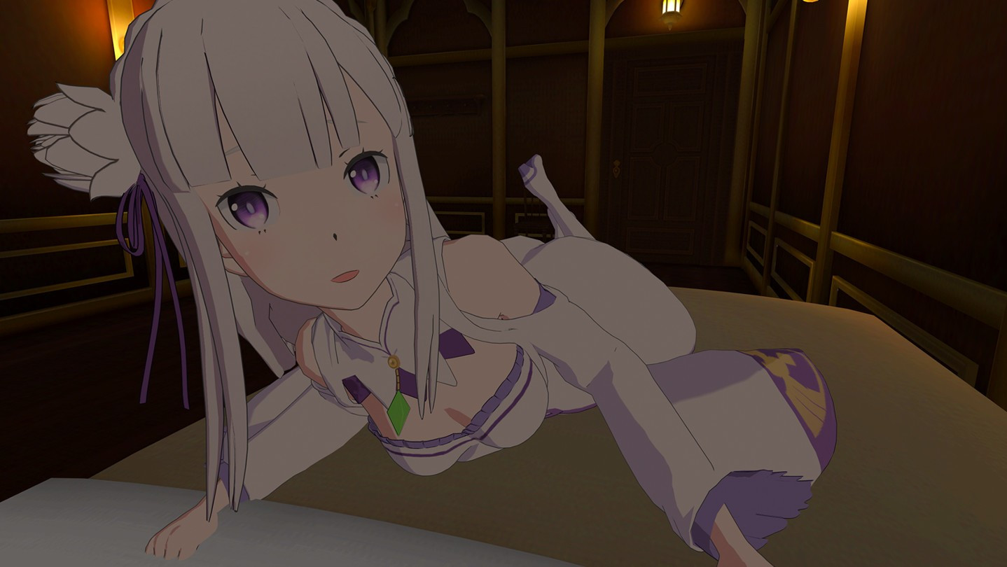Emilia and Different World Life in VR - Knee Pillow & Sleeping (JP) - кадр 1