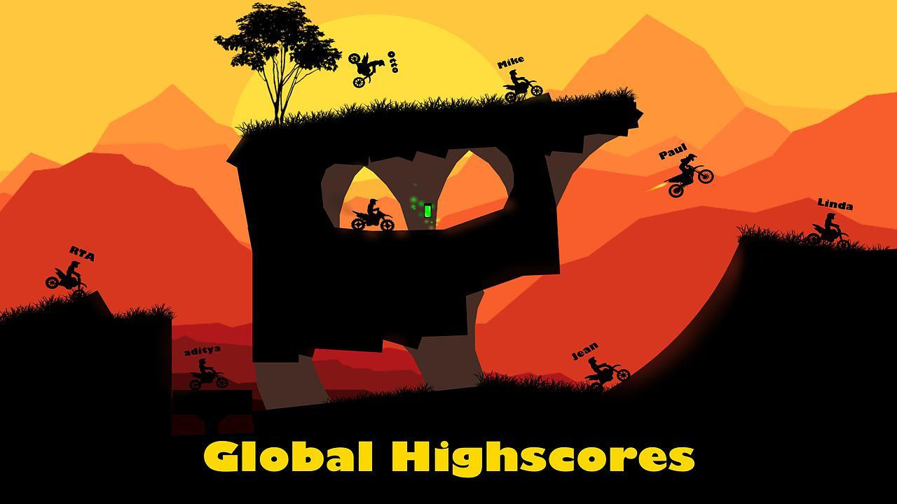 Sunset Bike Racer - 2D Motocross Racing (itch) - кадр 1