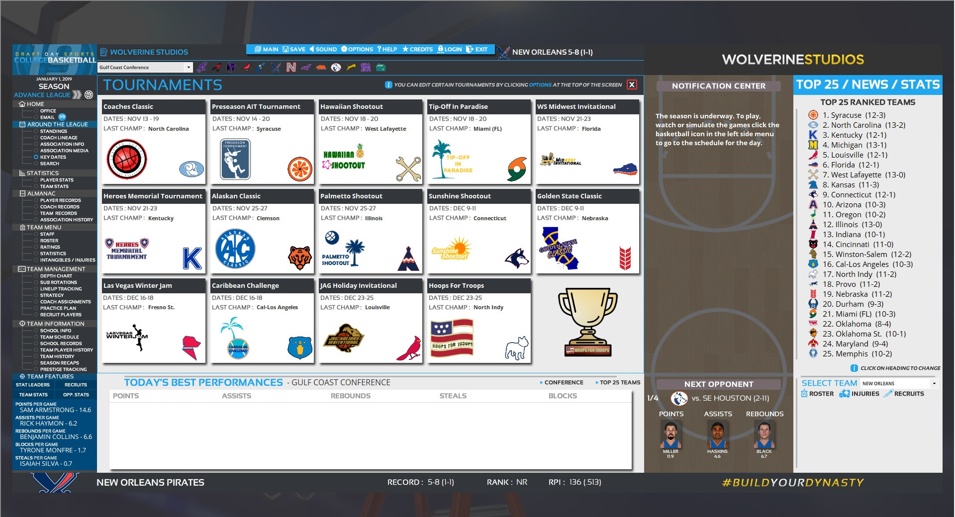 Draft Day Sports: College Basketball 2019 - кадр 1