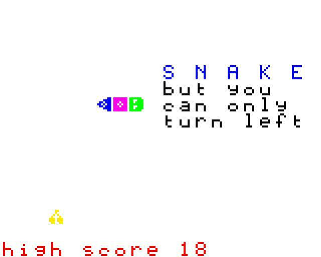 Snake, but you can only turn left (itch) - кадр 1