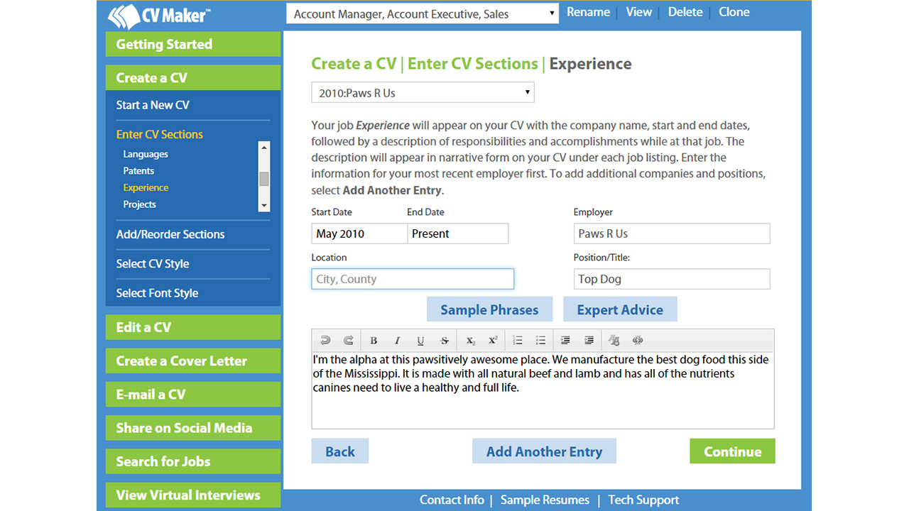 CV Maker for Windows - кадр 3