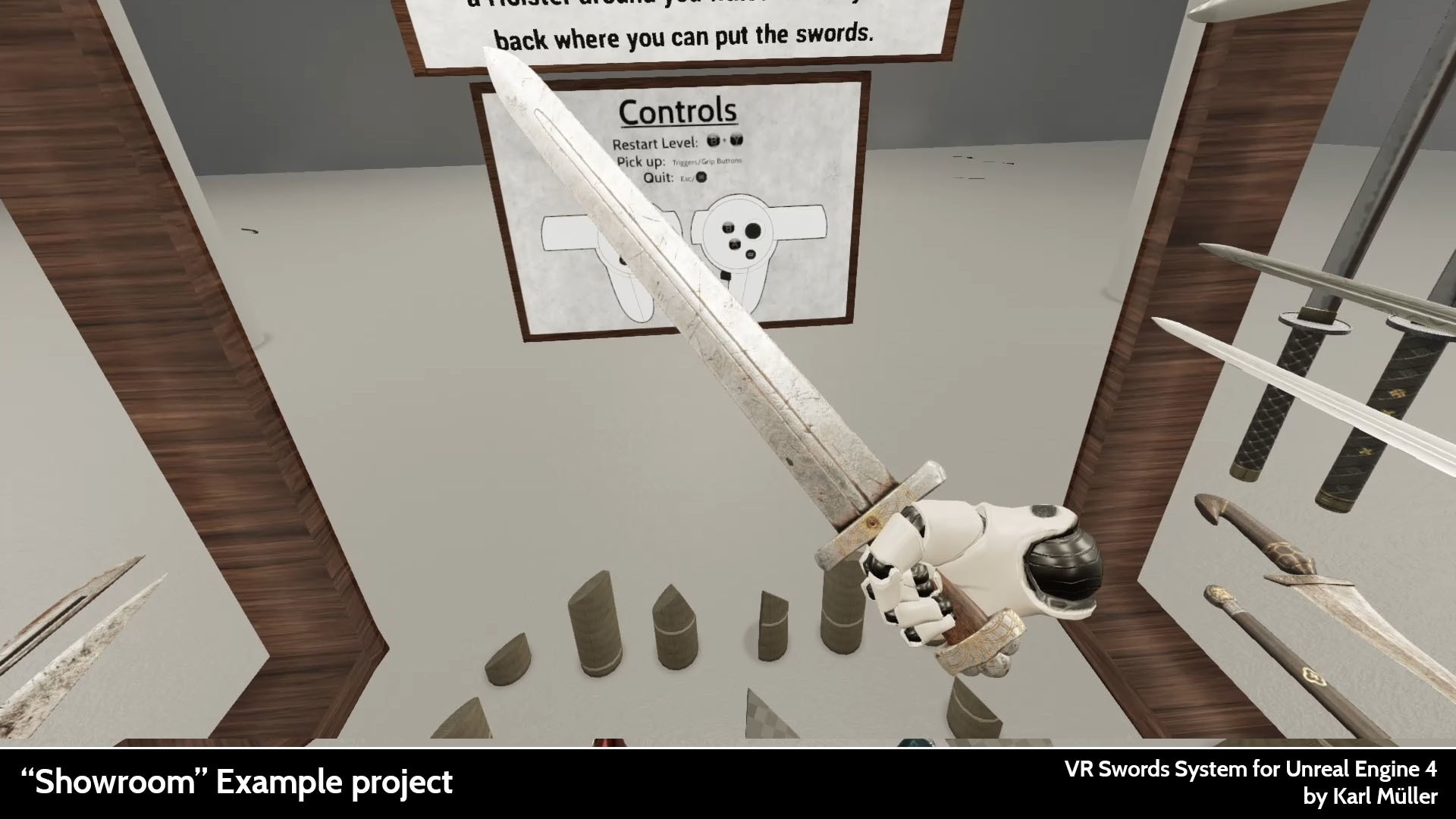 Sausage Samurai VR - Example Game (itch) - кадр 1
