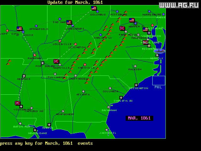 VGA Civil War Strategy - кадр 1