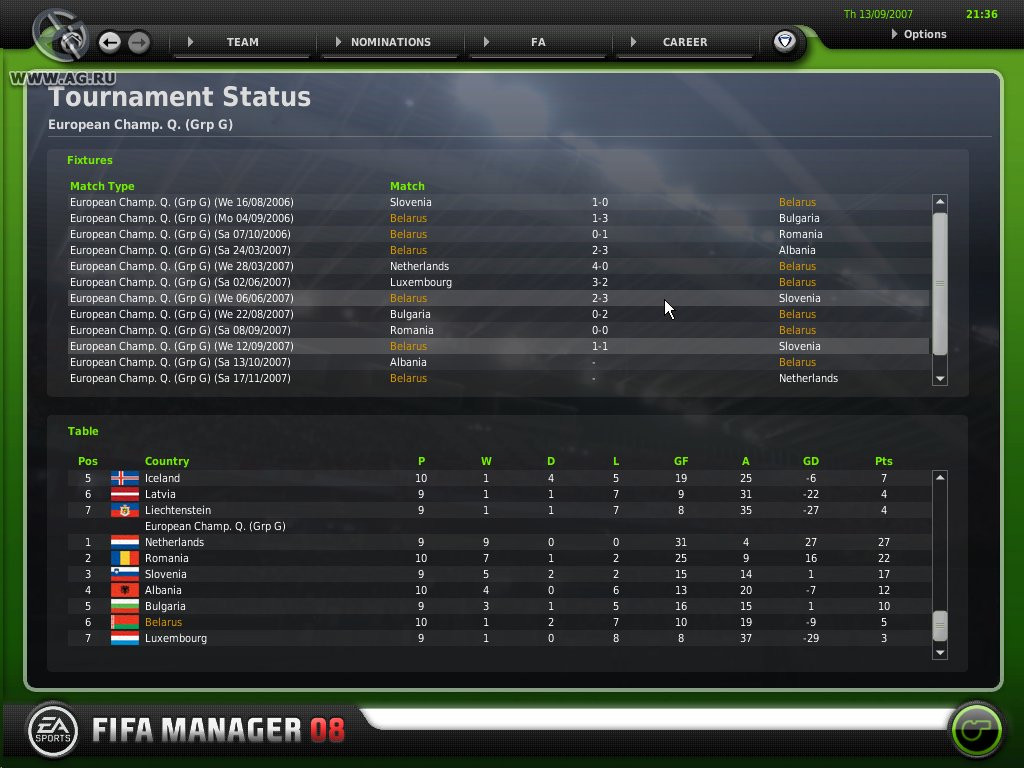 FIFA Manager 08 - кадр 3