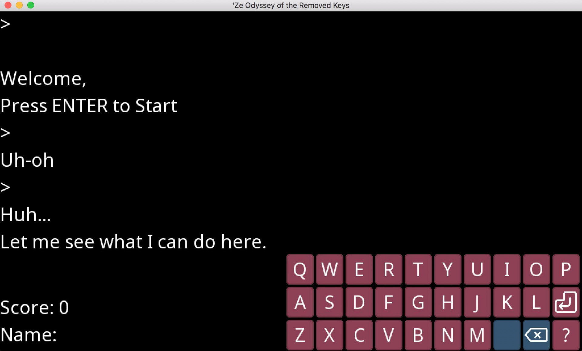 Ze Odyssey of the Removed Keys (itch) - кадр 1