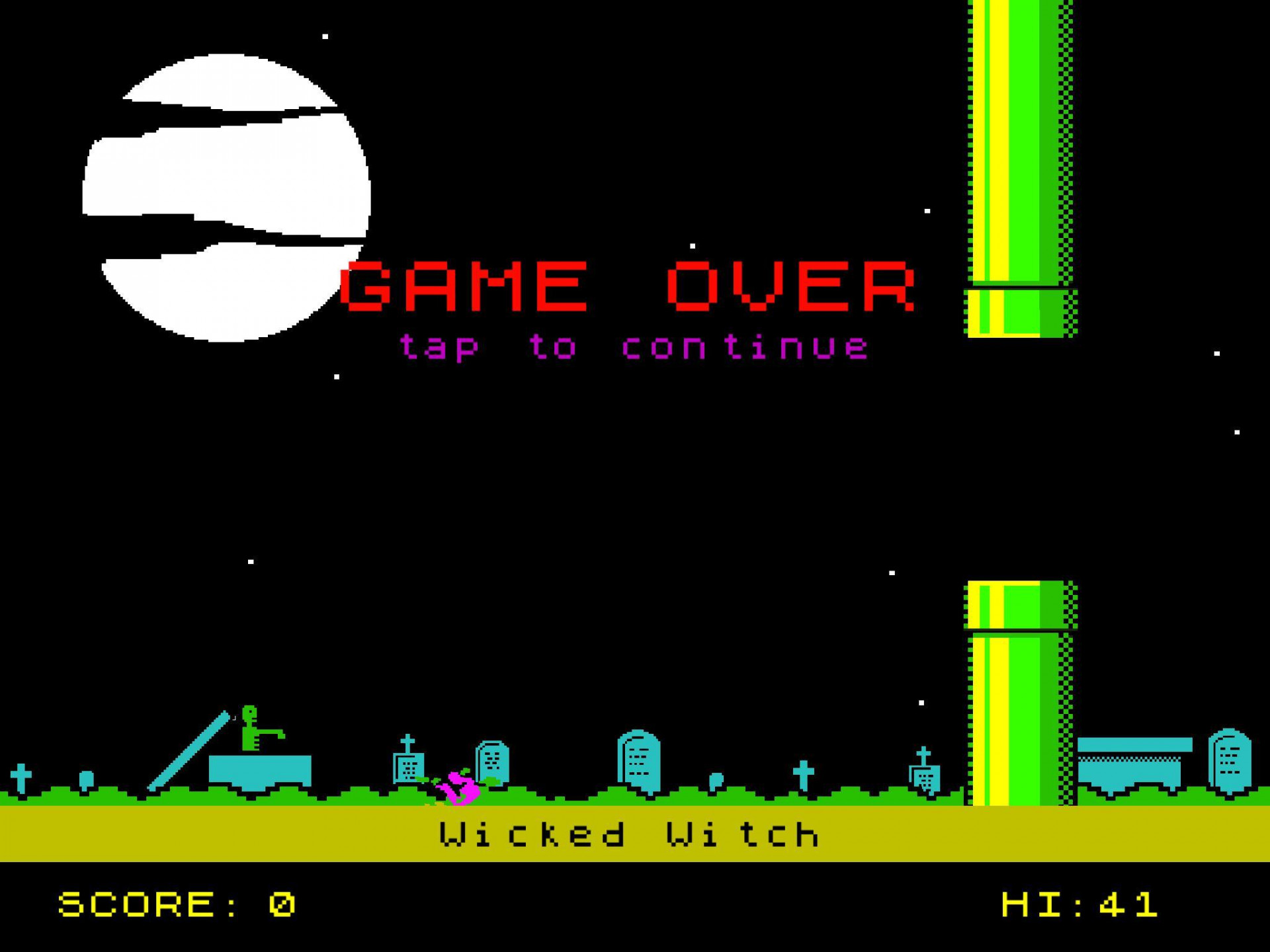 Wicked Wicked: ZX Spectrum Demake (itch) - кадр 1