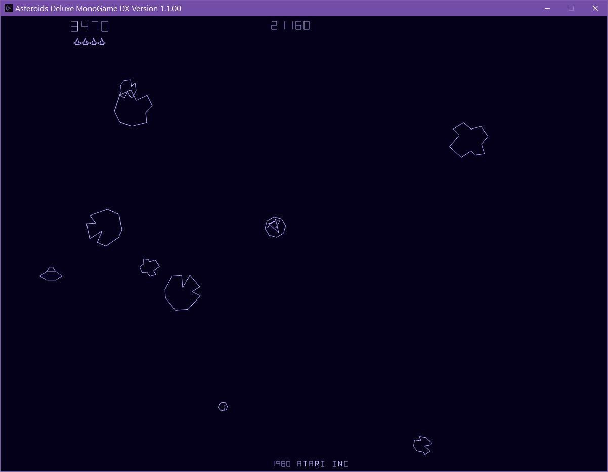 Asteroids Dexluxe in MonoGame (itch) - кадр 2