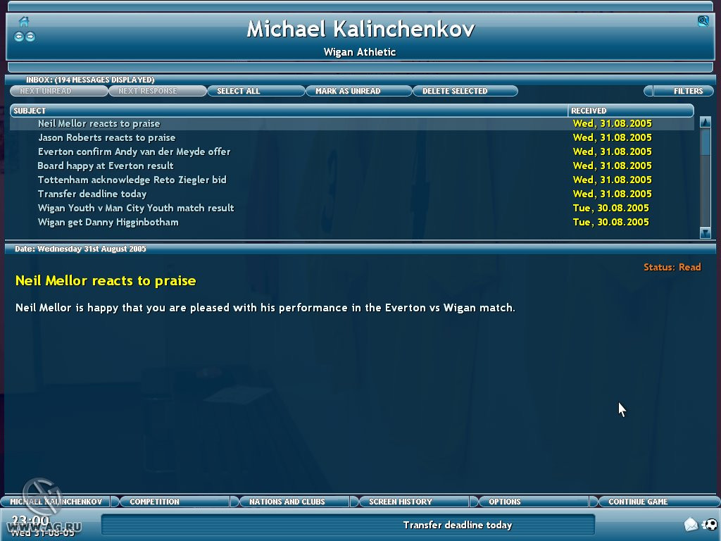 Championship Manager 2006 - кадр 1