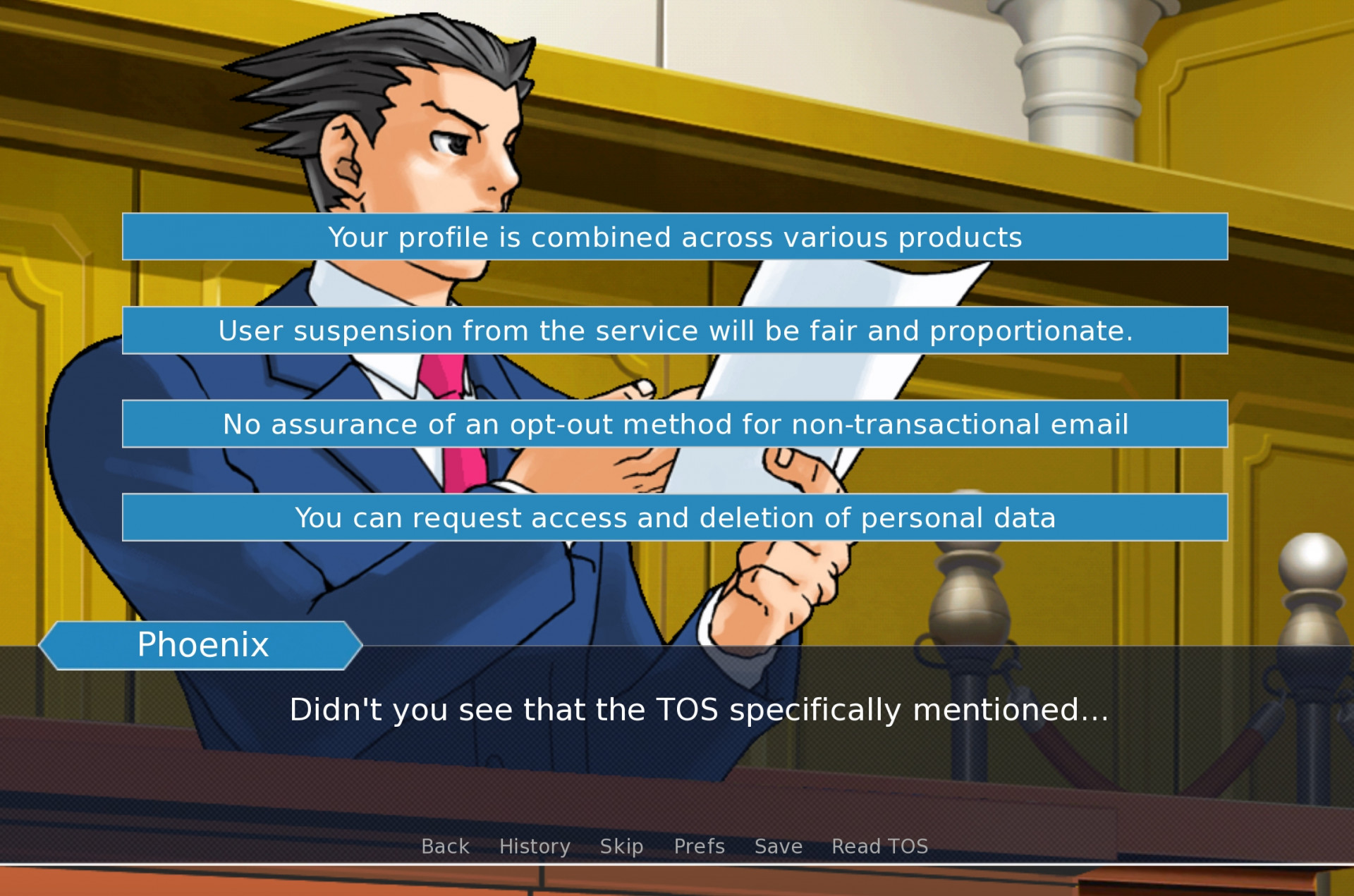 Phoenix Wright: Legends of Liability (itch) - кадр 1