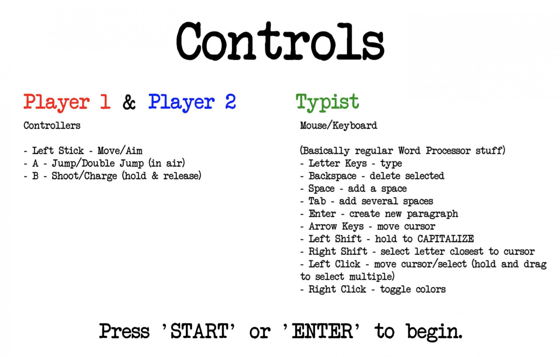 Typewriter Fighter (itch) - кадр 2