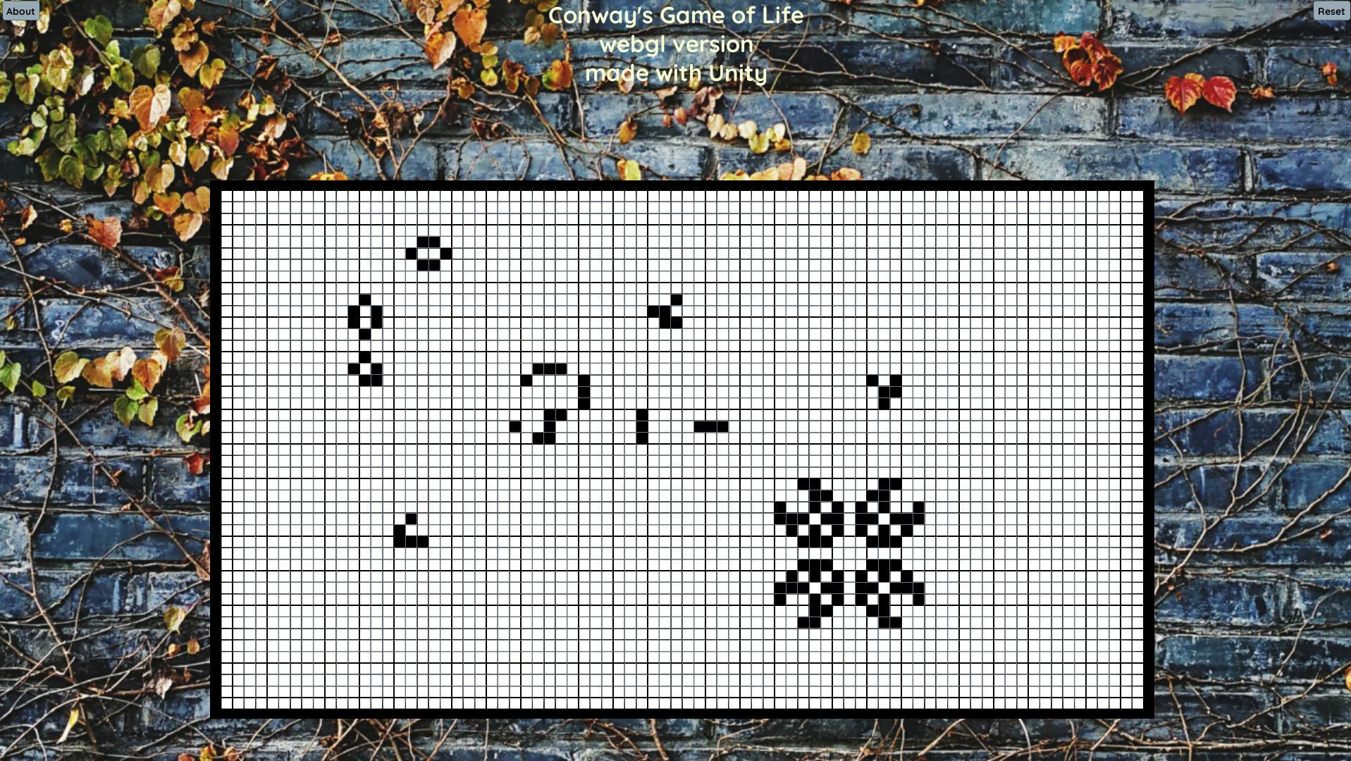 Conway's Game of Life (WebGL Unity) (itch) - кадр 1