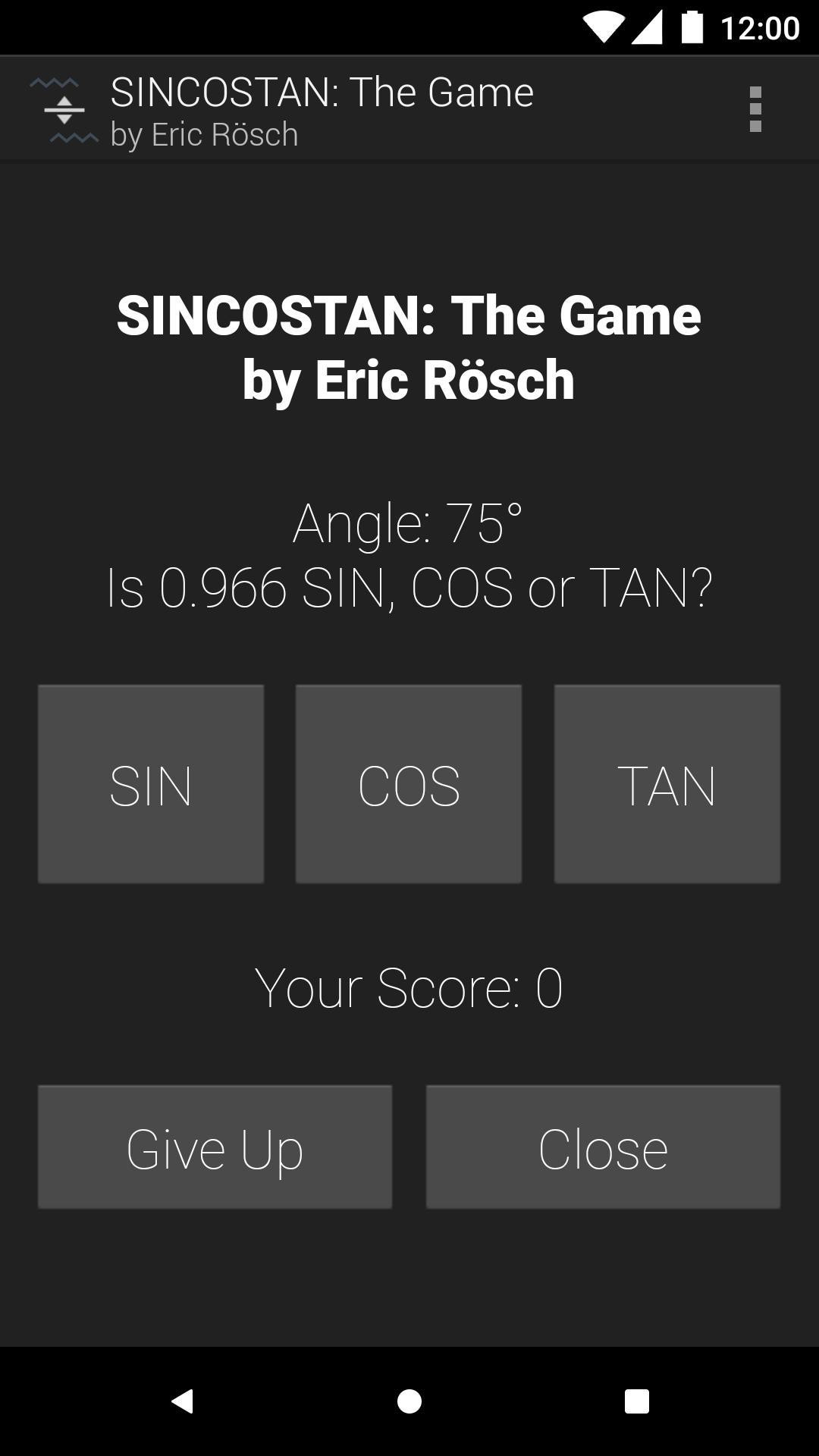 SINCOSTAN – The Game (itch) - кадр 1