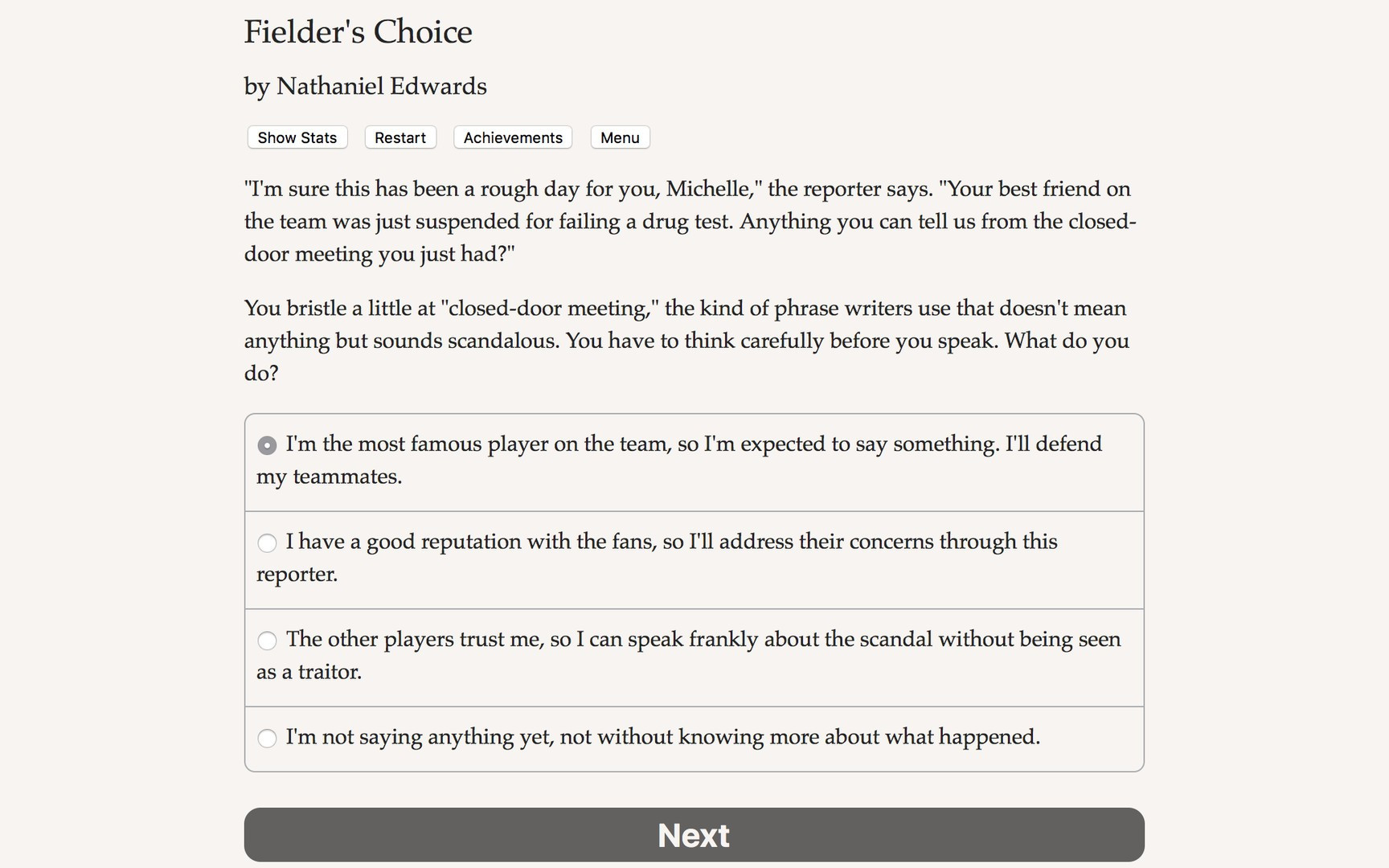 The Fielder's Choice - кадр 1
