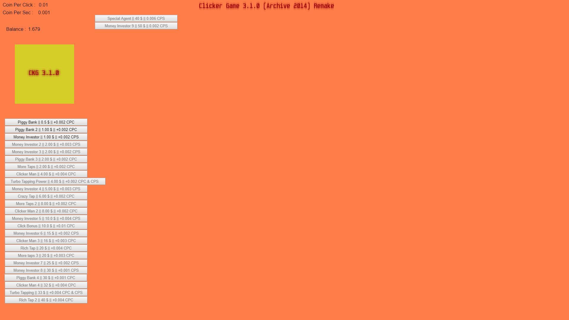 Clicker Game 3.1.0 [Archive 2014] Remake (itch) - кадр 1