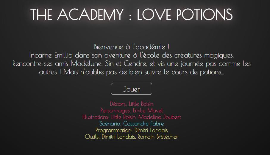 The Academy: Love Potions (FR) (itch) - кадр 2