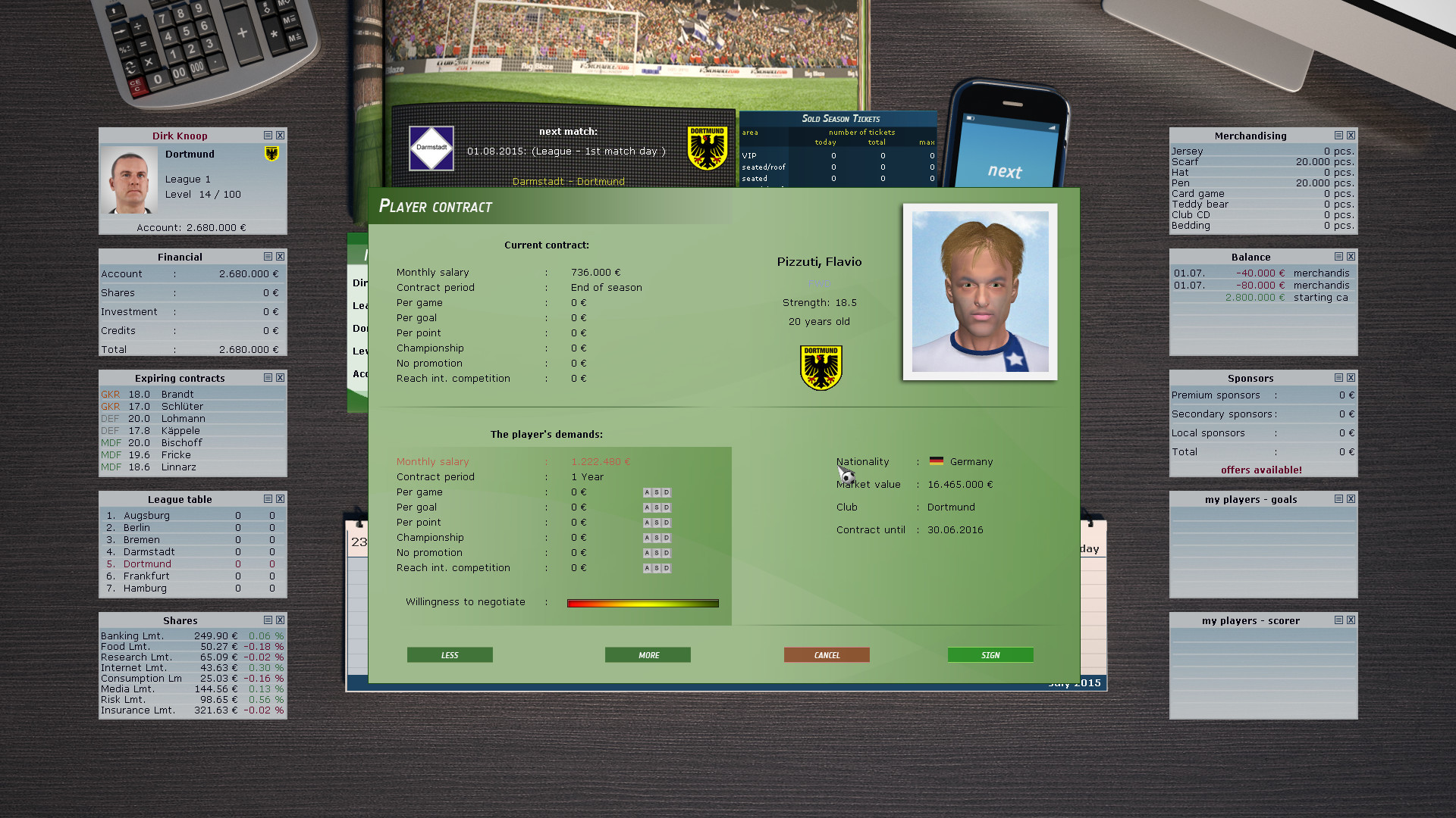 Club Manager 2016 - кадр 3