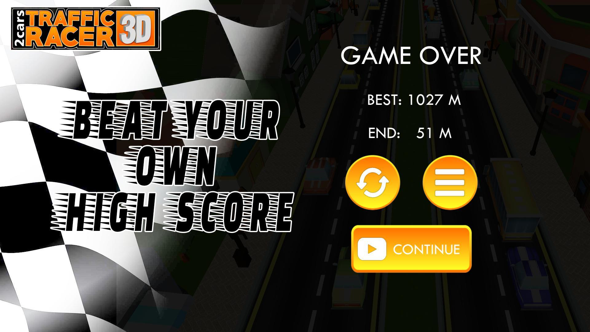 2 Cars Traffic Racer 3D (itch) - кадр 1