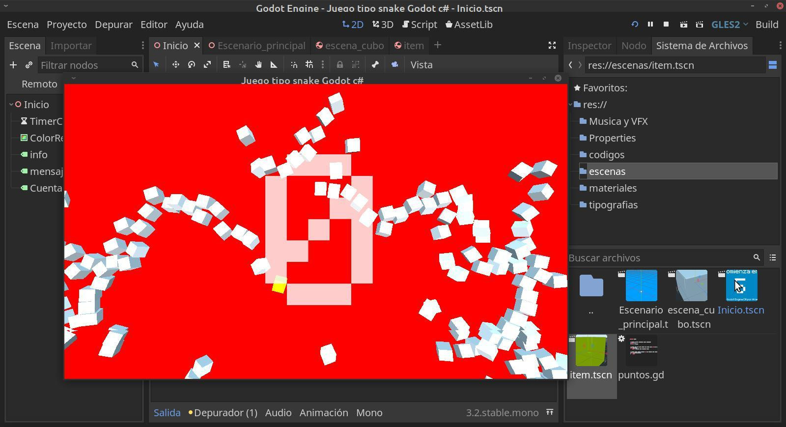 Godot Engine c# juego tipo Snake 3D (itch) - кадр 1