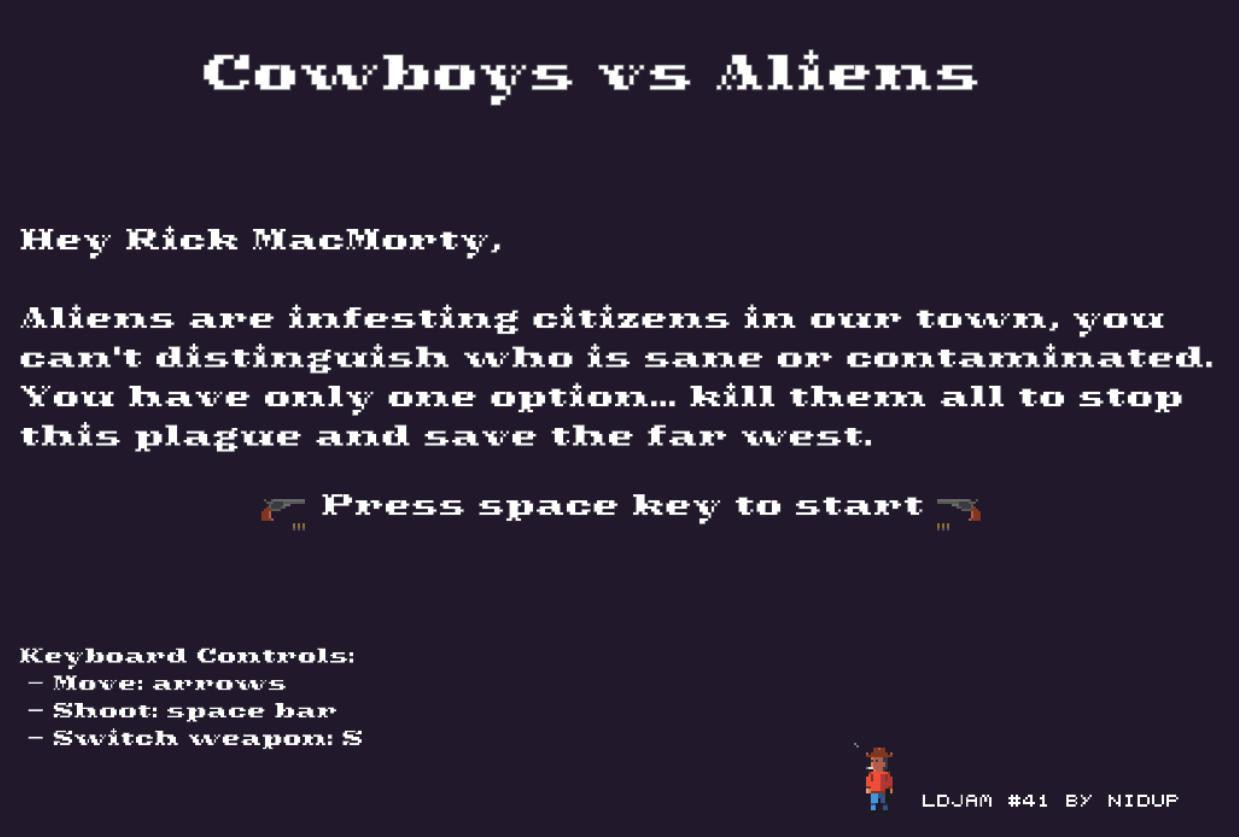 Cowboys vs Aliens (itch) - кадр 1