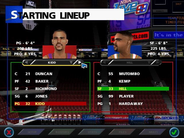 NBA Live 99 - кадр 2