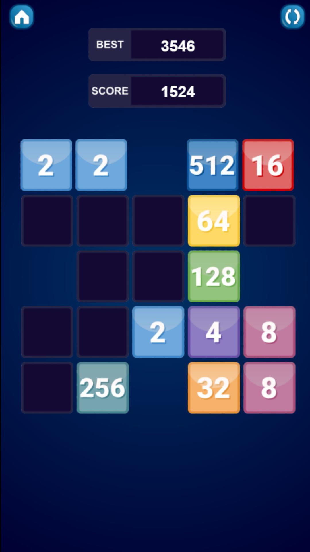 2048 Puzzle Challenge Bords (itch) - кадр 2