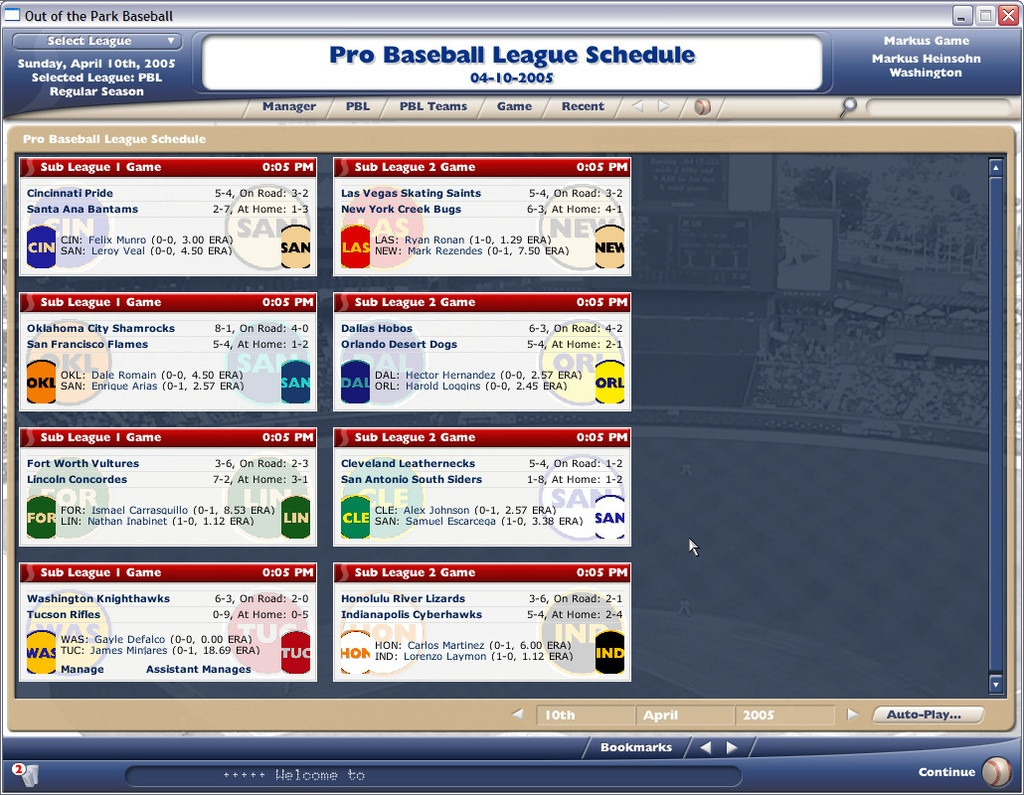 Out of the Park Baseball 2006 - кадр 2