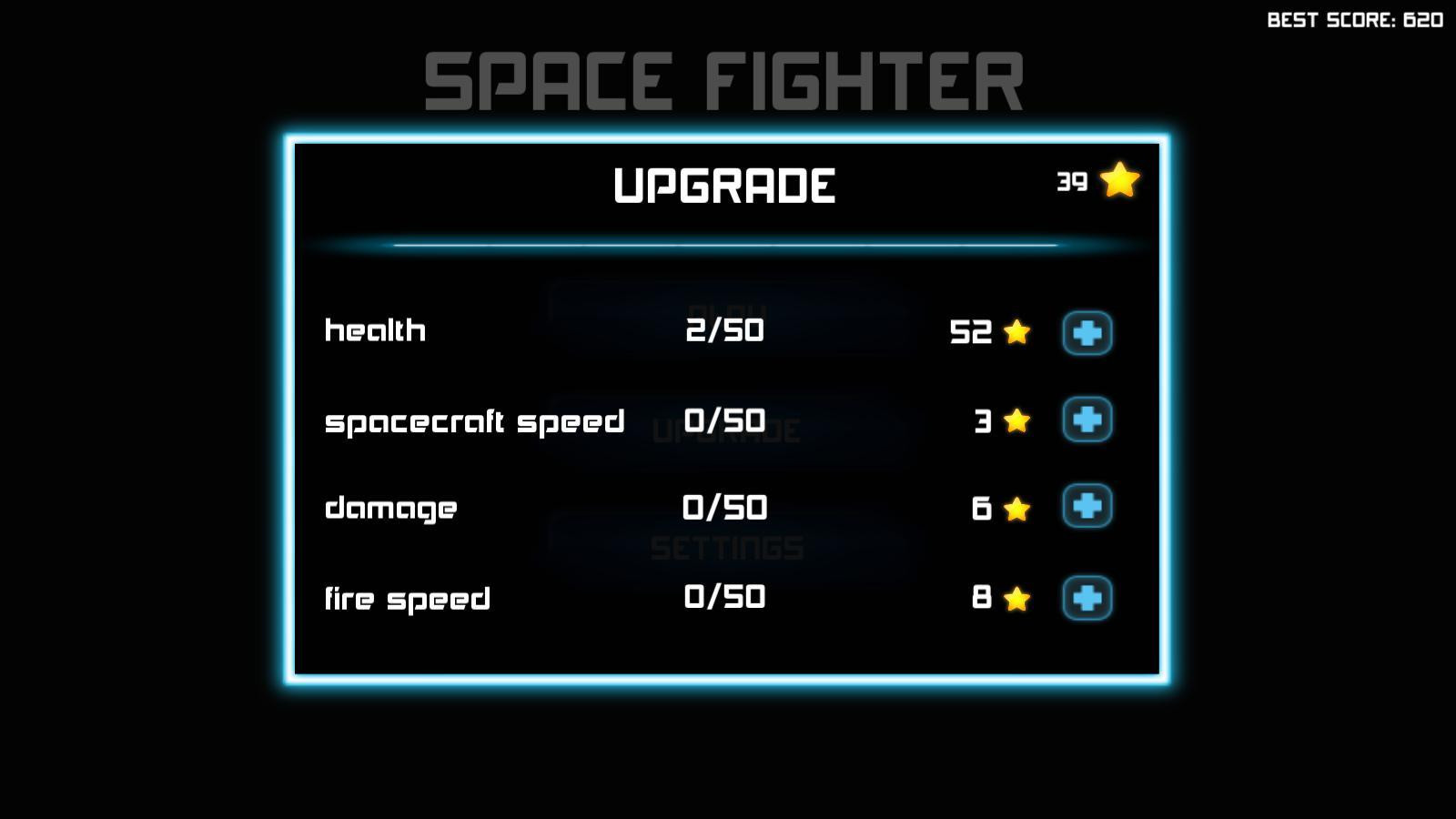 Neon Space Fighter - shooting asteroids and spaceships (itch) - кадр 2
