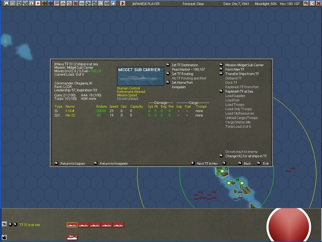 War in the Pacific: Admiral's Edition - кадр 5